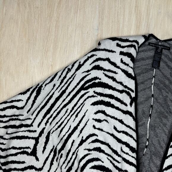 WHBM Wrap Shawl Animal Prints Ruana Wool Cashmere Blend Chic Cozy Poncho OS - Picture 3 of 14